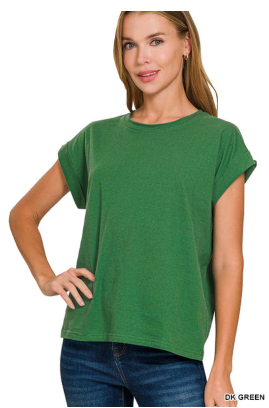 New Zenana Dark green Size S Short Sleeve Tee