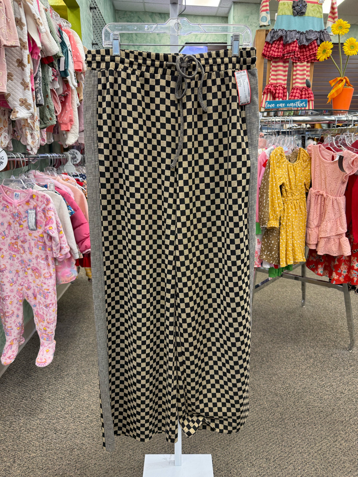 Pre-owned ANNIEWEAR Black check Tan Check Size 13 Pants