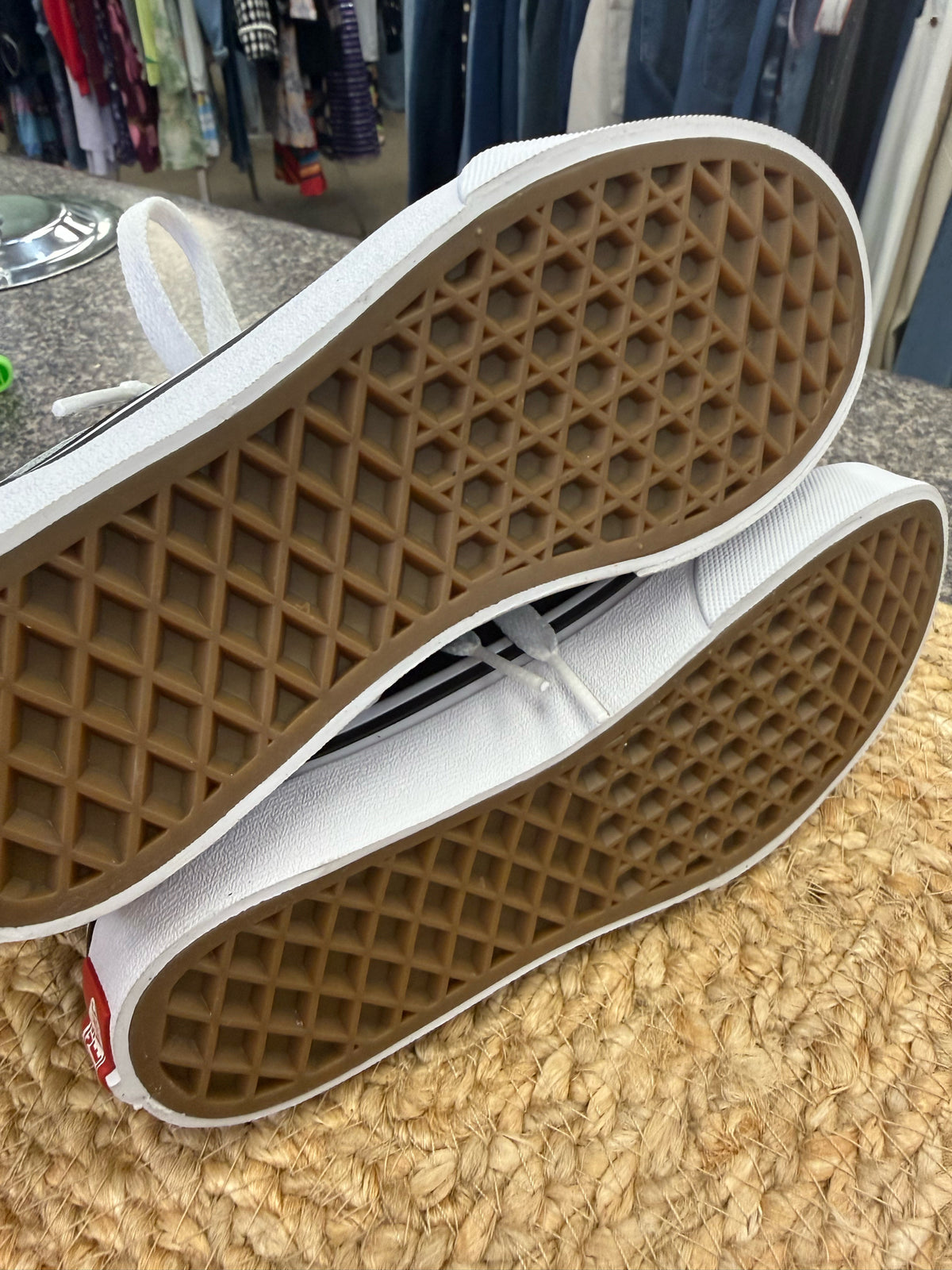 New  Without Tag VANS Black White C-SIZE 1 Boys Sneaker