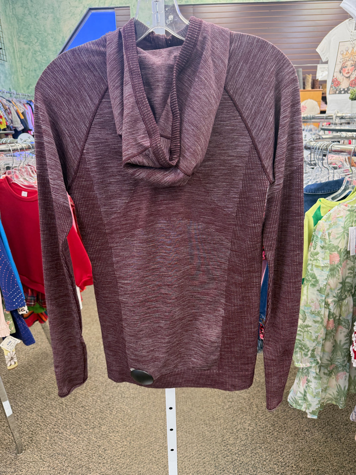 Pre-owned Lululemon Wine blend Size S Long Sleeve Pullover