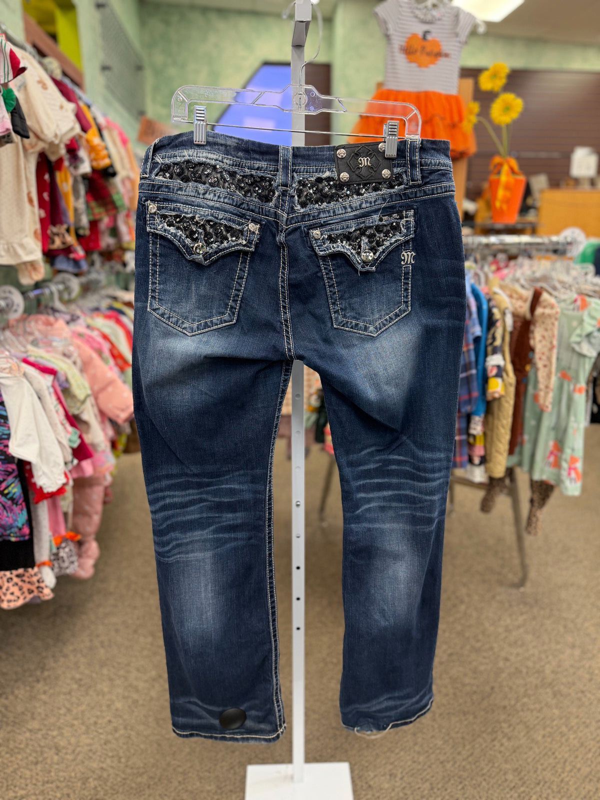 Pre-owned MISS ME Dark Denim Size: 18 Jean