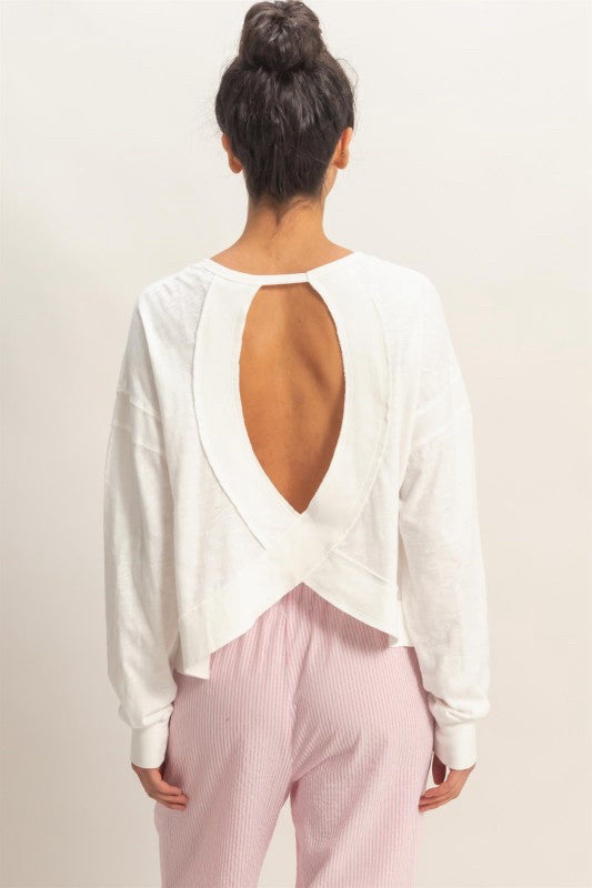 New DOUBLE ZERO White Long Sleeve Blouse