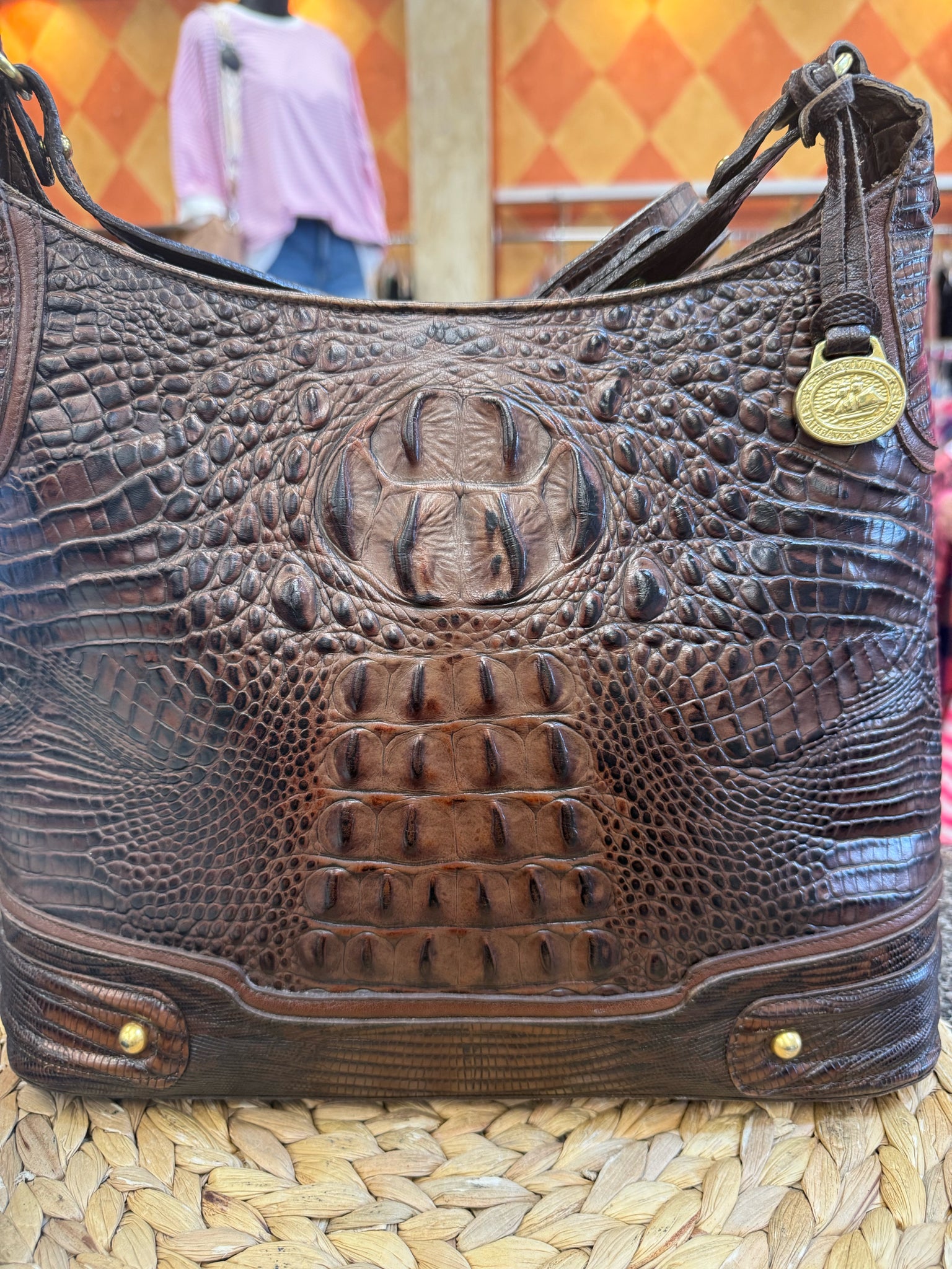 Pre-owned BRAHMIN Brown animal Shoulder Designer Purse