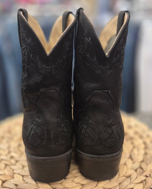 Pre-owned ROPER Black Black Print Size 9.5 Designer Bootie