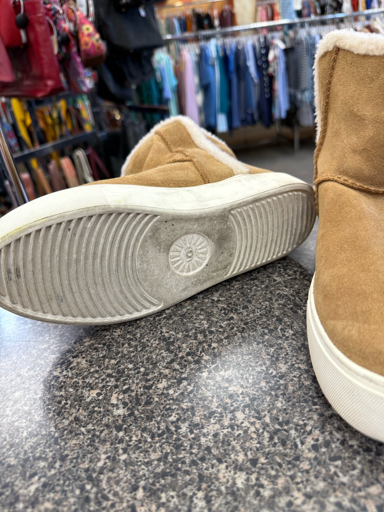 Pre-owned UGG Tan Size 8 Designer Bootie