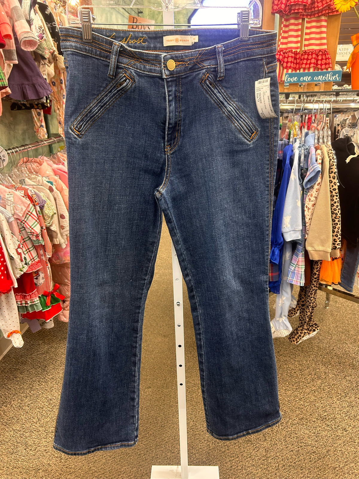 Pre-owned TORY BURCH BLUE DENIM Size: 11 Jean
