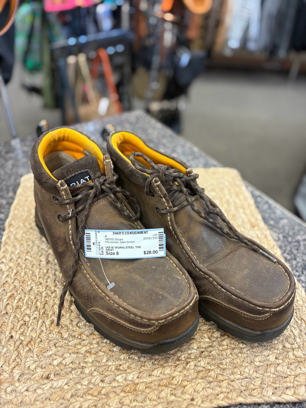 Pre-owned ARIAT Dark brown SHOE SIZE 8 MENS Shoes