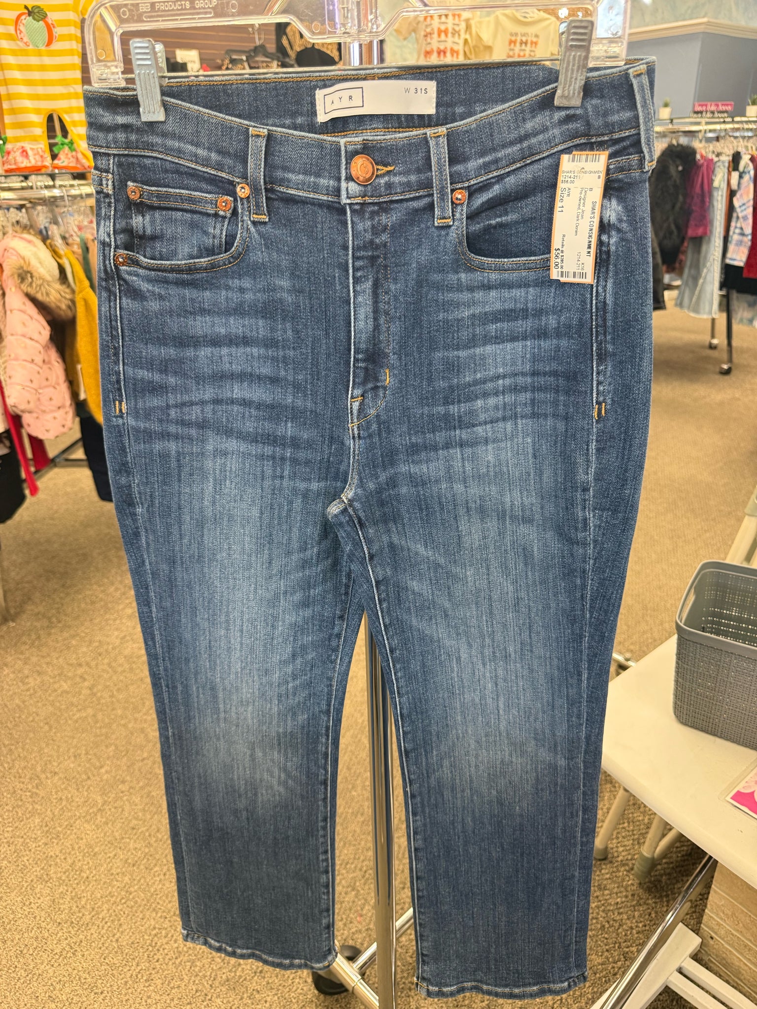 Pre-owned AYR Dark Denim Size: 11 Designer Jean