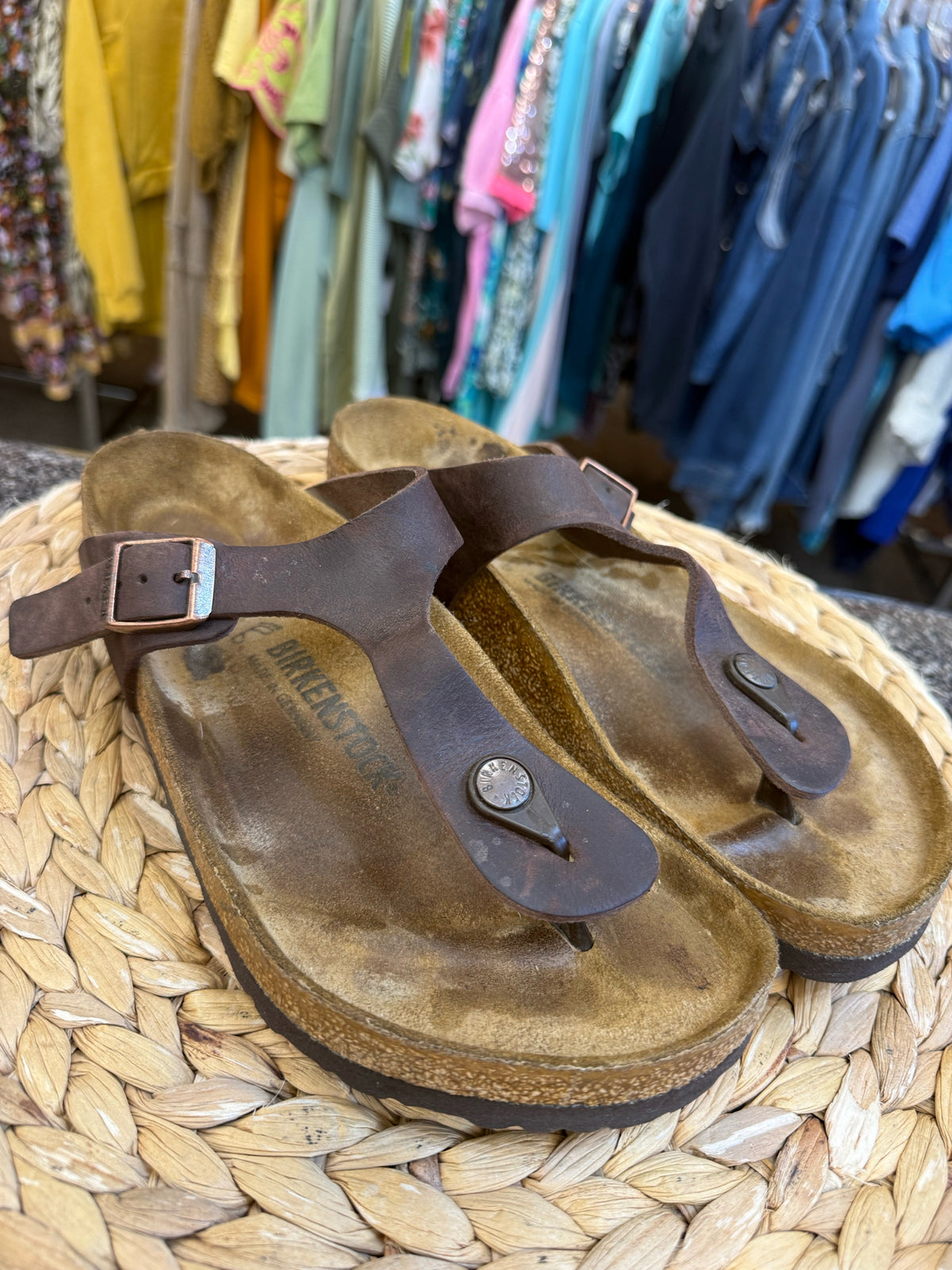 Pre-owned BIRKENSTOCK Dark brown Size 8 Designer Sandal