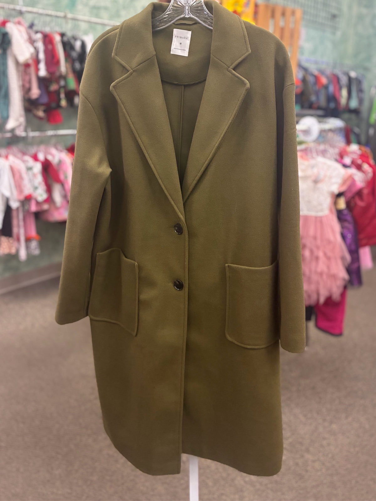 Pre-owned PRIMARK Dark green Size M Long Sleeve Coat