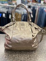 Pre-owned COACH Bronze Silver Shoulder Designer Purse