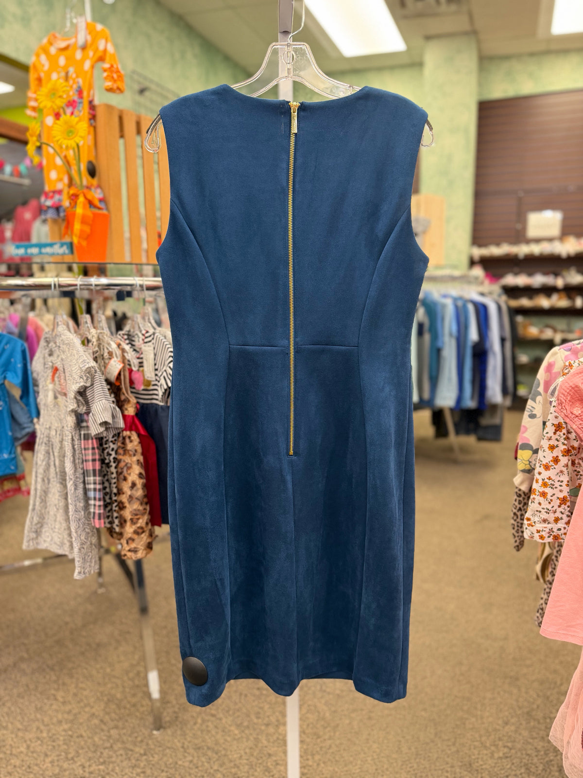 Pre-owned CALVIN Dark blue Size 10 Sleeveless Dress