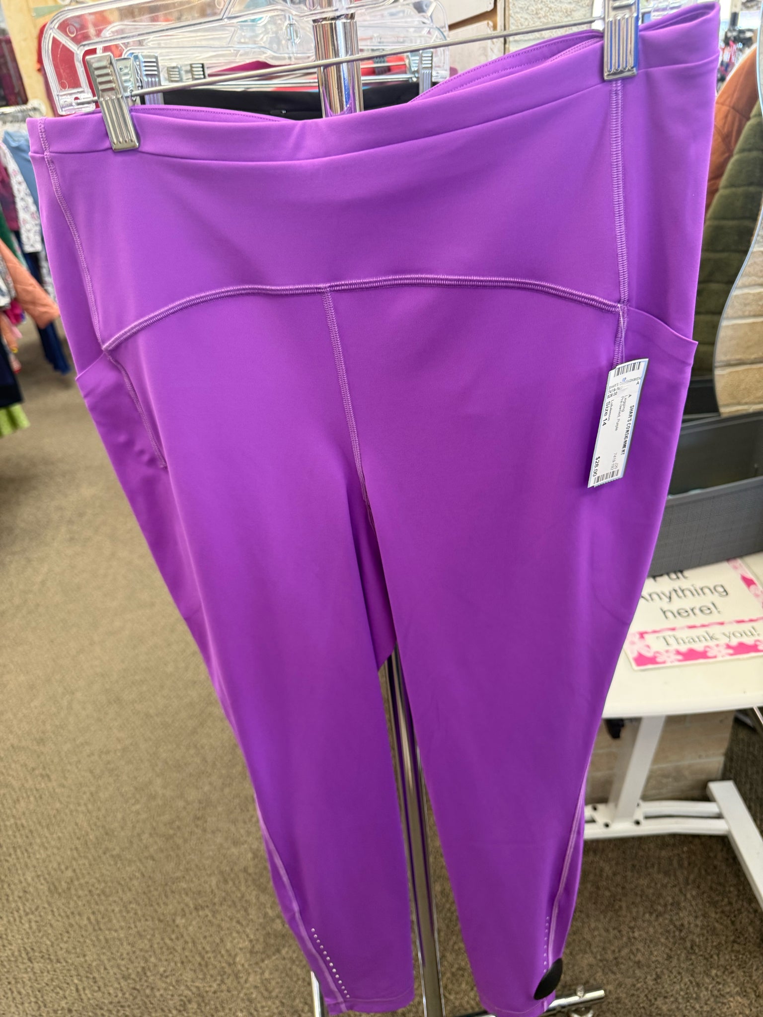 Pre-owned Lululemon Purple # SIZE 14 Legging