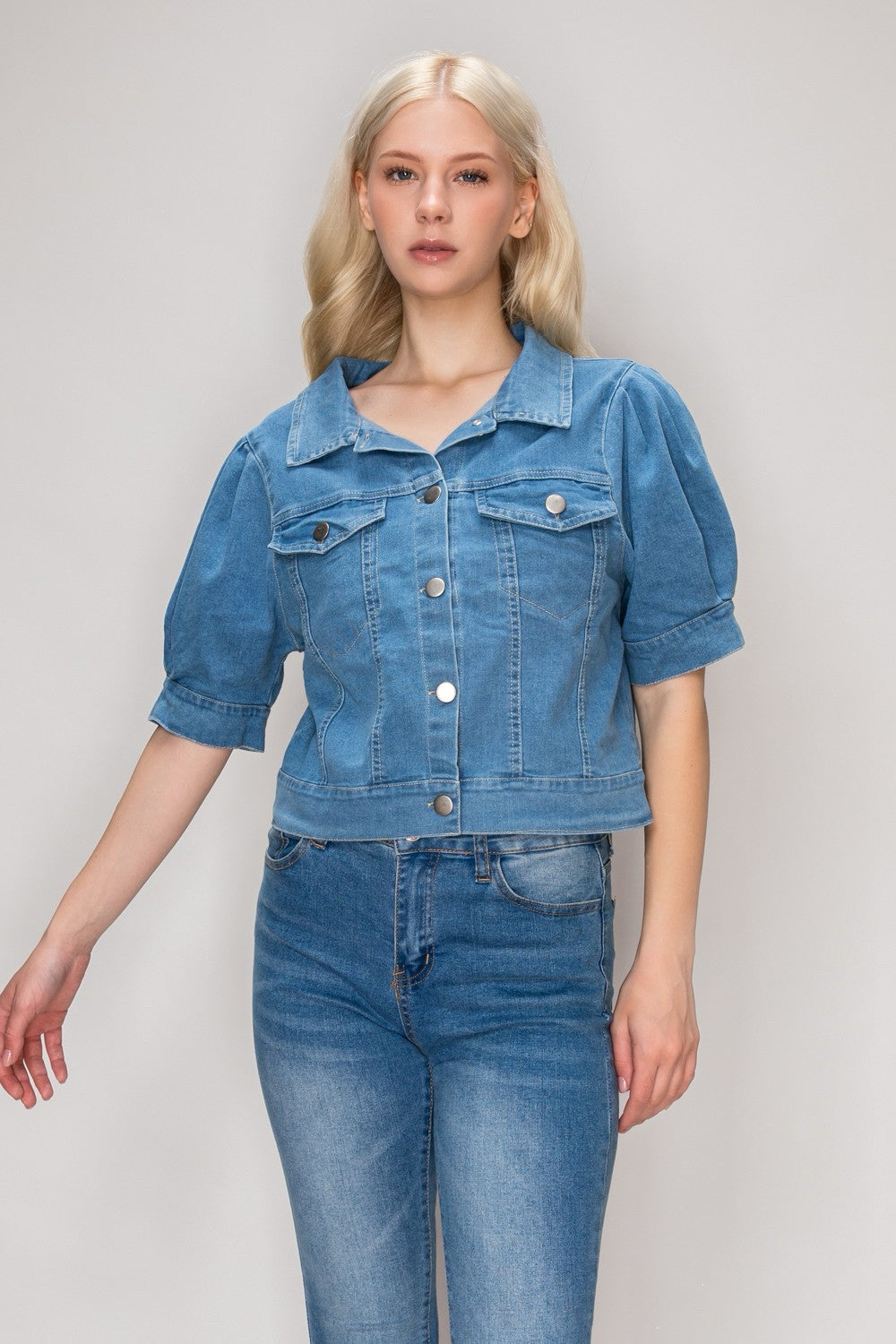 New Annva Denim Size S Short Sleeve Denim Jacket