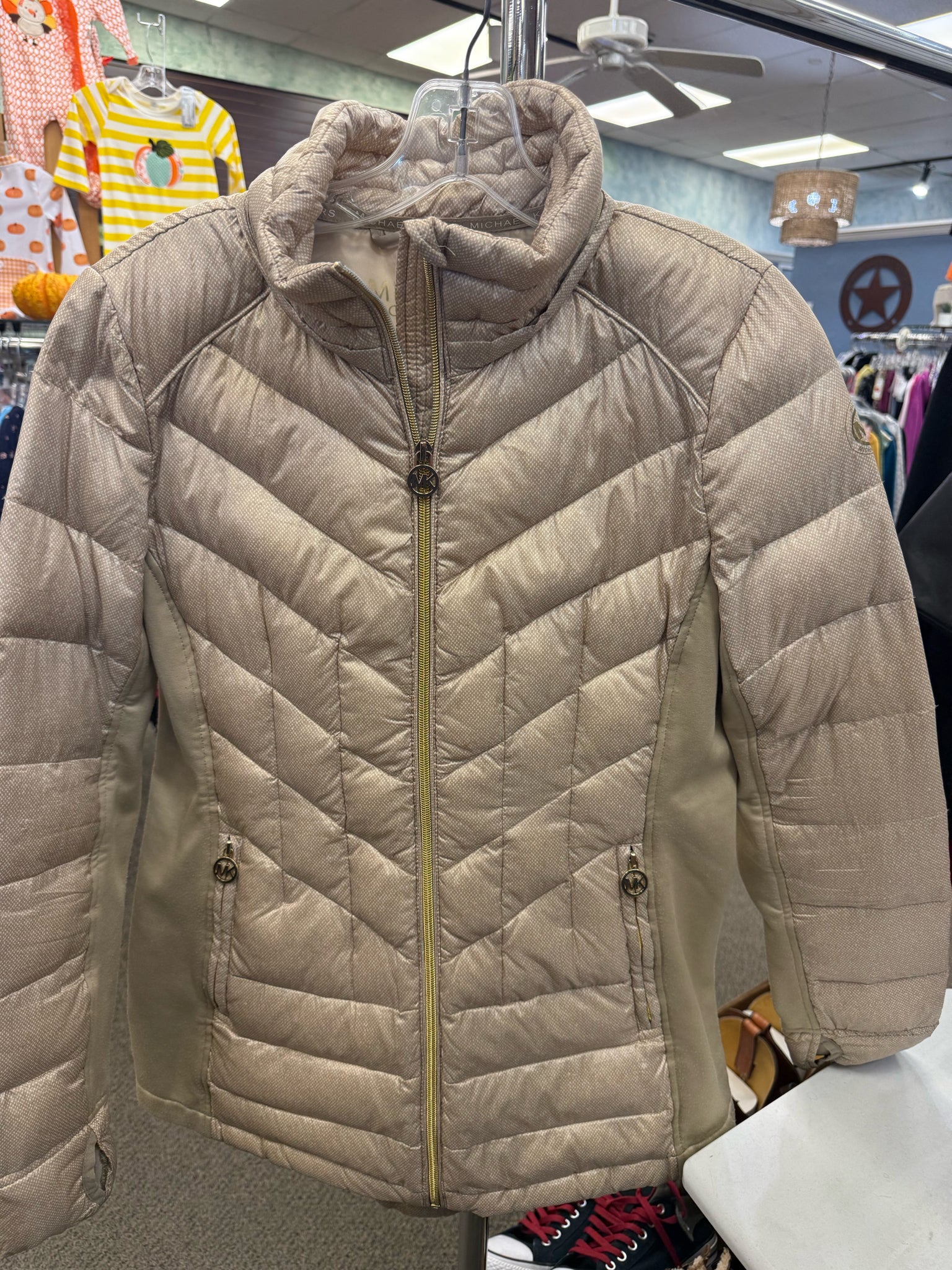 Pre-owned MICHAEL KORS champagne Size: M Long Sleeve Designer Jacket