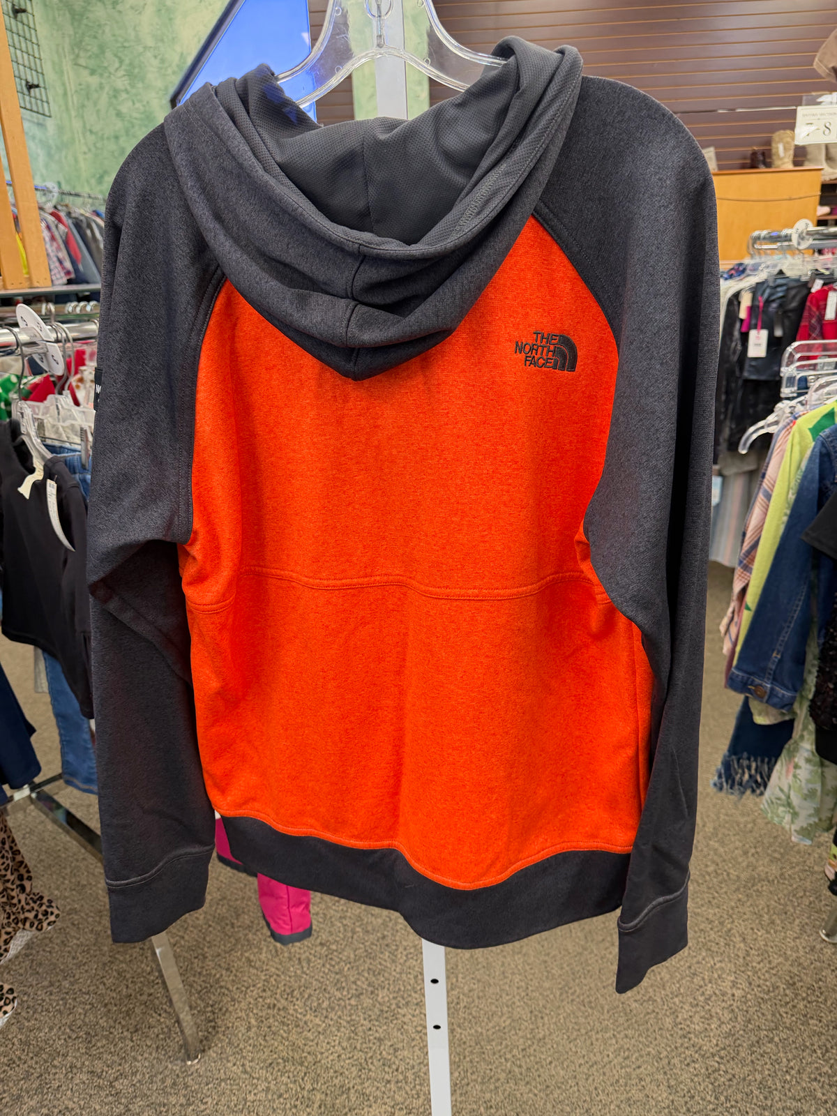 Pre-owned NORTH FACE Dark gray blend Orange Men Size M Mens Lt Wt Jacket