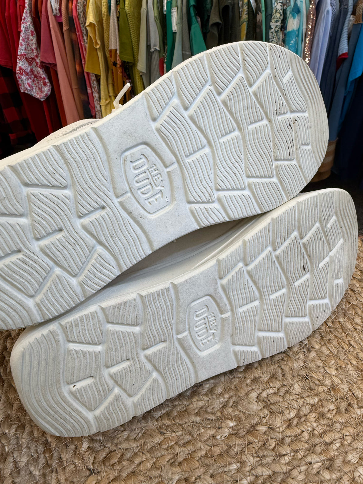 Pre-owned HEY DUDE Cream Size 8 Shoe