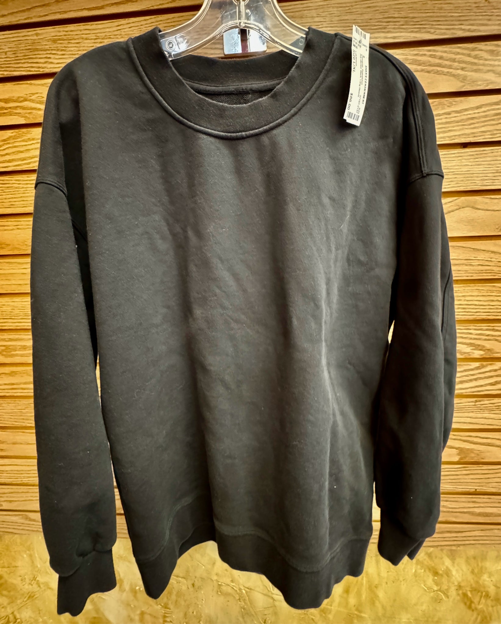 Pre-owned Lululemon Black # SIZE L/XL Long Sleeve Designer Sweatshirt