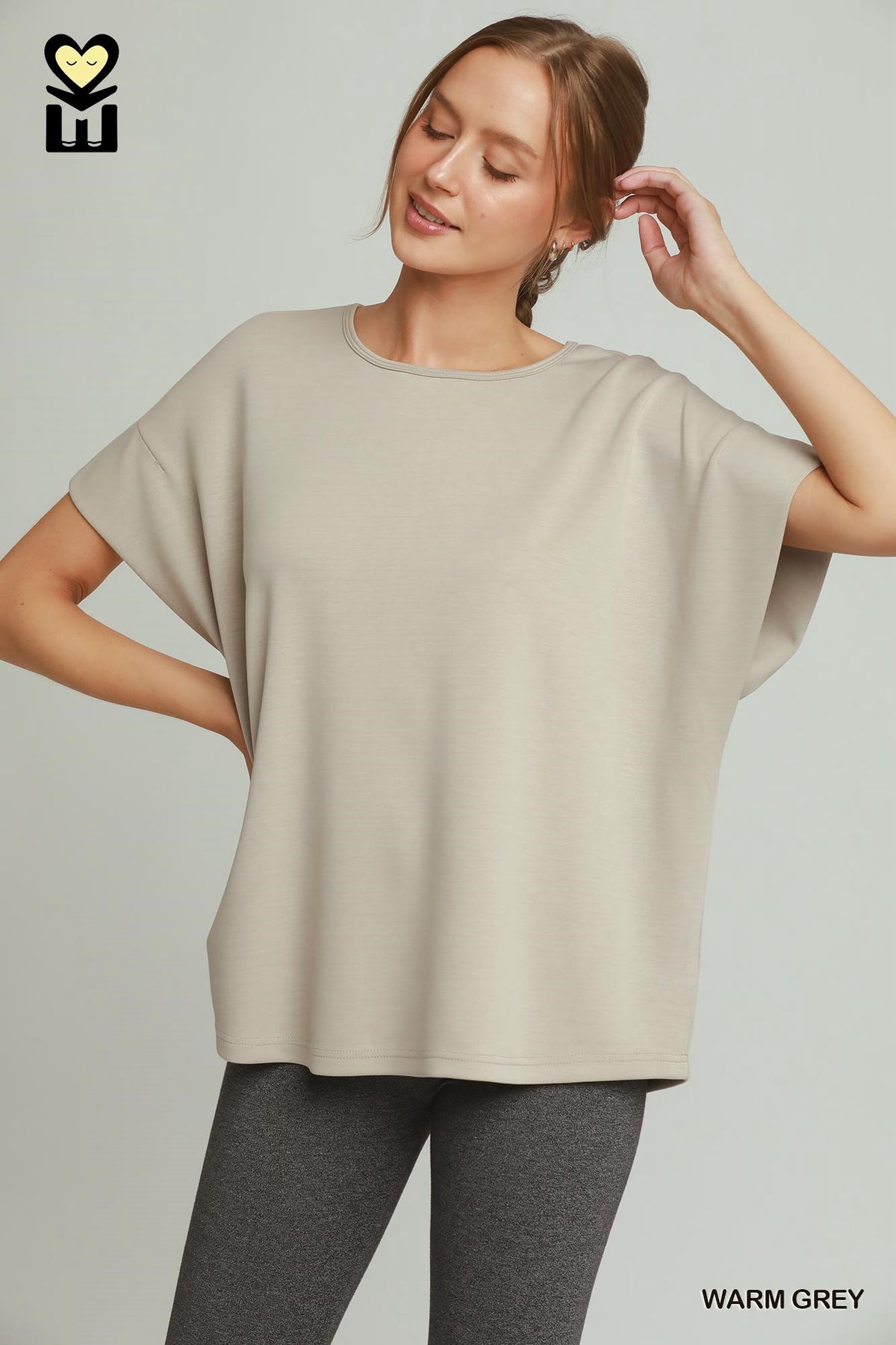 New UMGEE Gray Size: S Short Sleeve Blouse