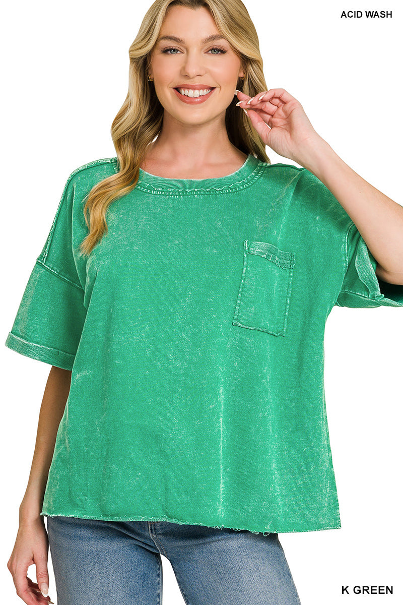 New Zenana Green Size M/L Short Sleeve Tee