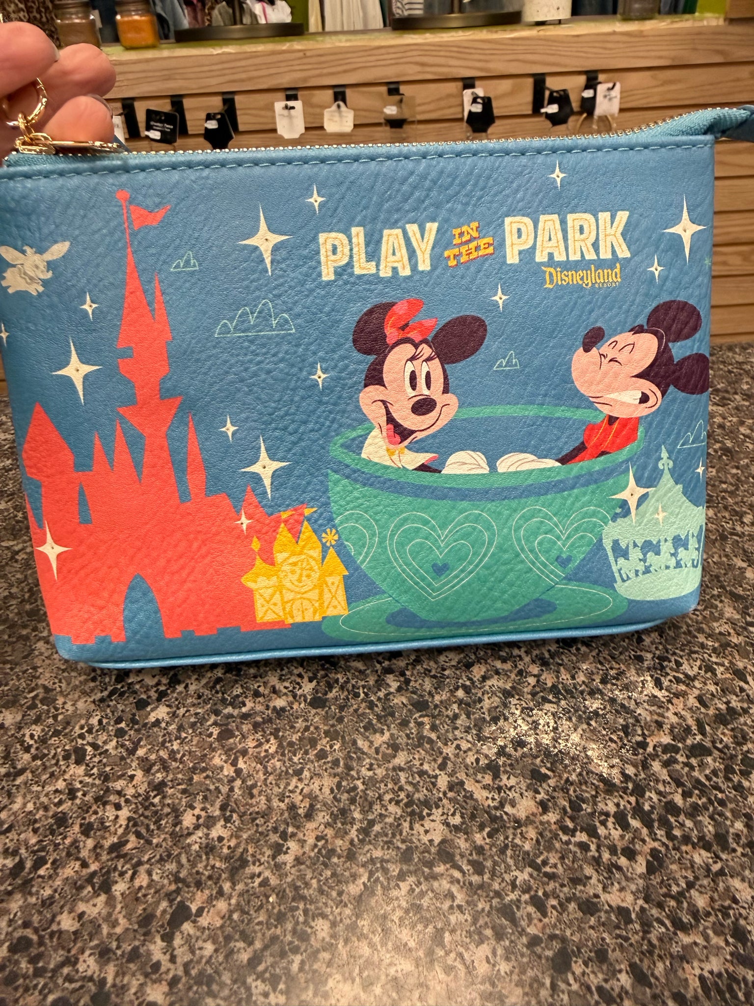 Pre-owned DISNEY Blue Red S Wristlet Purse