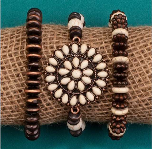 New YF Bronze Cream Bracelet