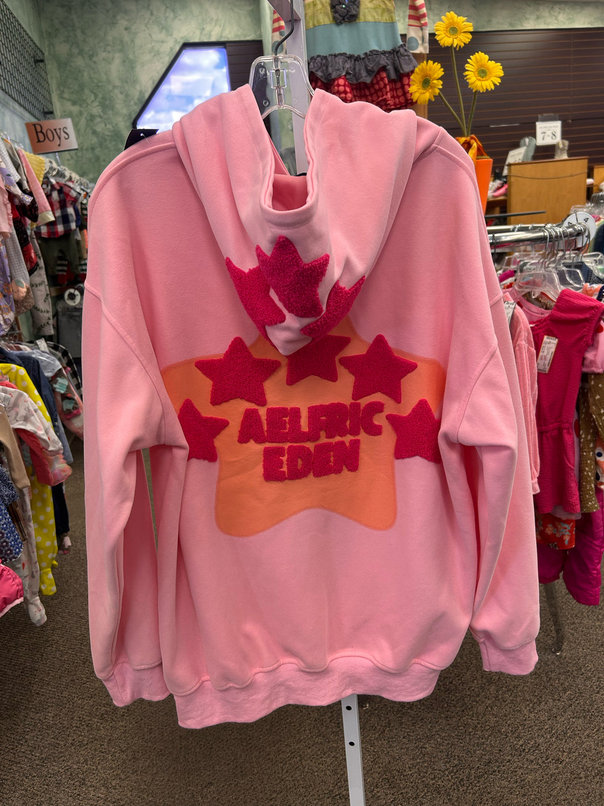 Pre-owned AELFRIC EDEN Pink Hot Pink Size L Long Sleeve Hoodie