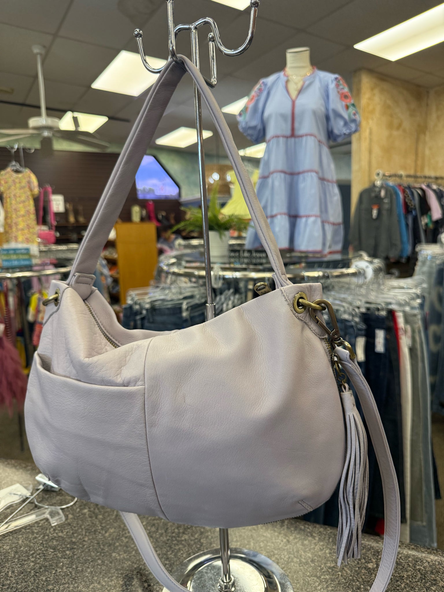 New with Tag HOBO Light Lavender Crossbody Designer Purse
