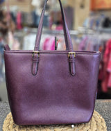 Pre-owned MICHAEL KORS Burgundy Sparkle Shoulder Designer Purse