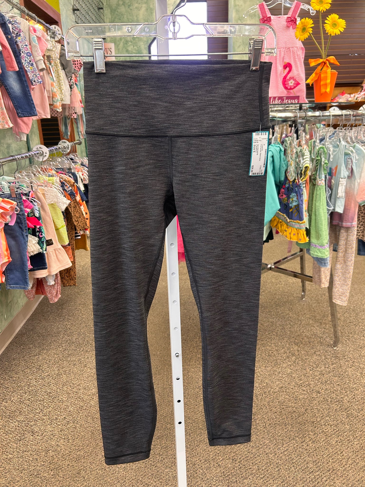 Pre-owned Lululemon Black blend # SIZE 6 Legging
