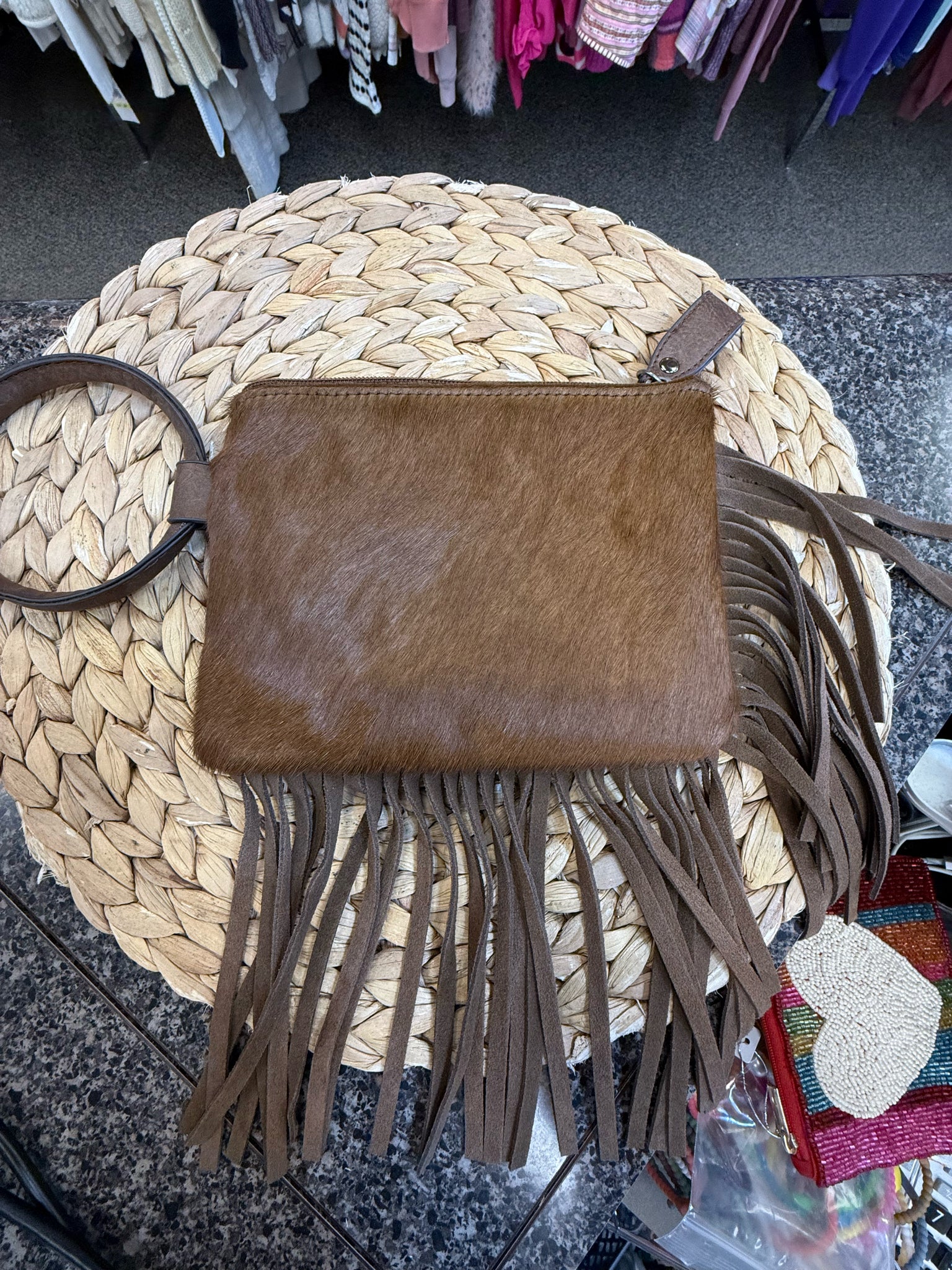 Pre-owned TONY LAMA Dark brown WALLET SIZE Regular Wallet