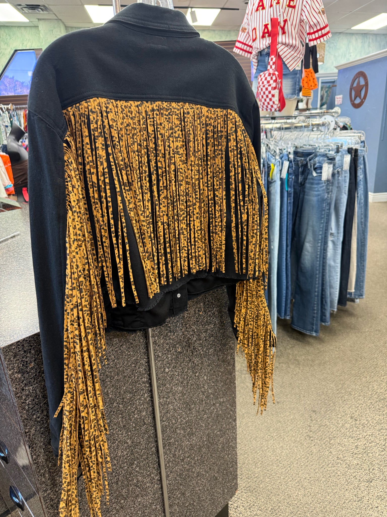 Pre-owned SCULLY Black Brown Trim Size: L Long Sleeve Designer Jacket