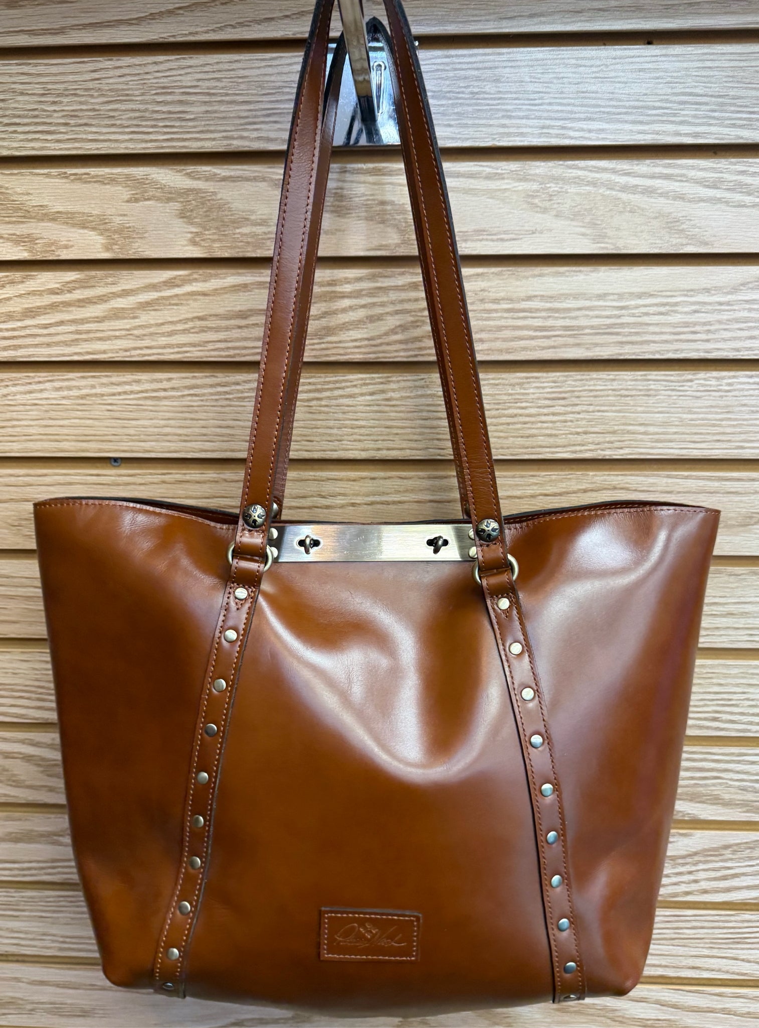 Pre-owned PATRICIA NASH Brown Gold Tote Designer Purse