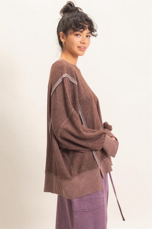 New HYFVE Dark brown Size S Long Sleeve Sweatshirt