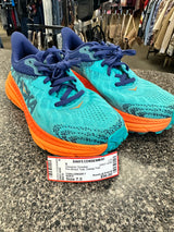 Pre-owned HOKA Teal Orange Trim Size 7.5 Designer Sneaker