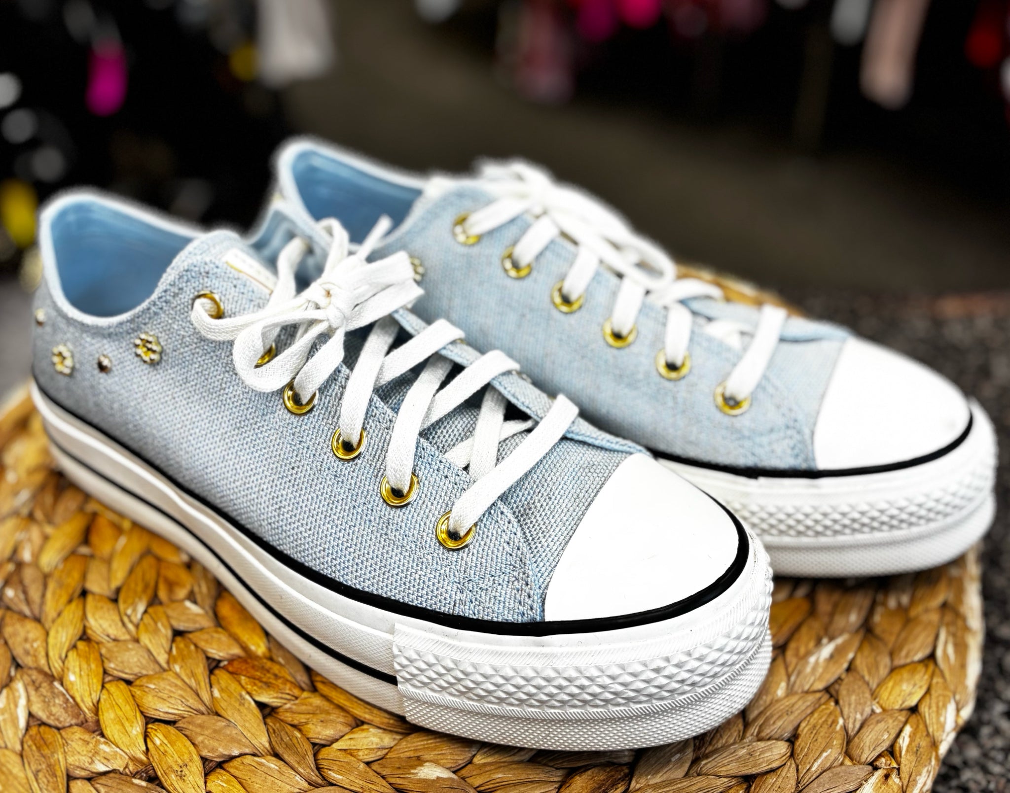 Pre-owned CONVERSE Light blue White Size 9 Designer Sneaker