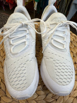 New NIKE White Shoe Size 4.5 GIRLS Designer Sneaker