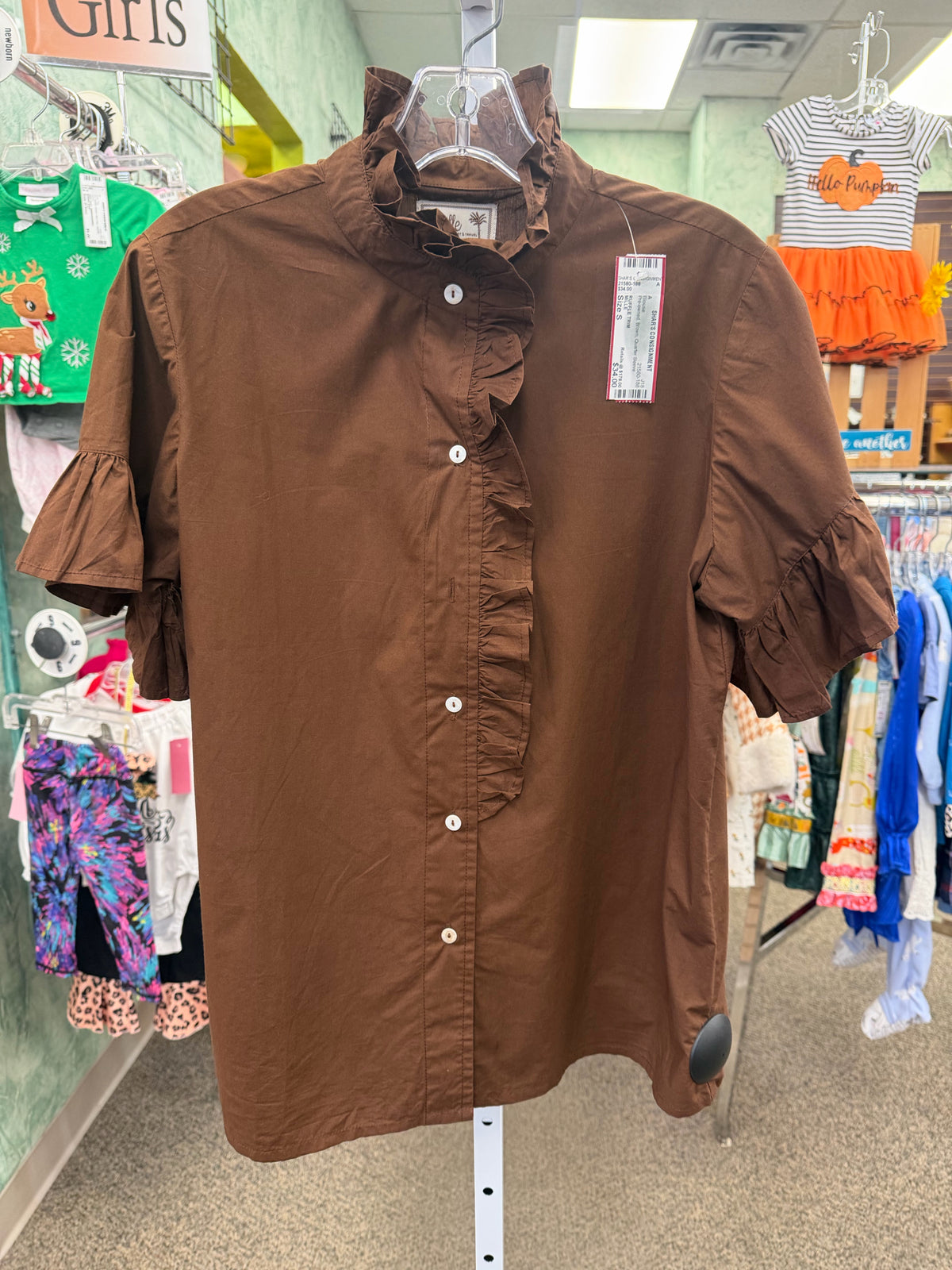 Pre-owned MILLE Brown Size: S Quarter Sleeve Blouse
