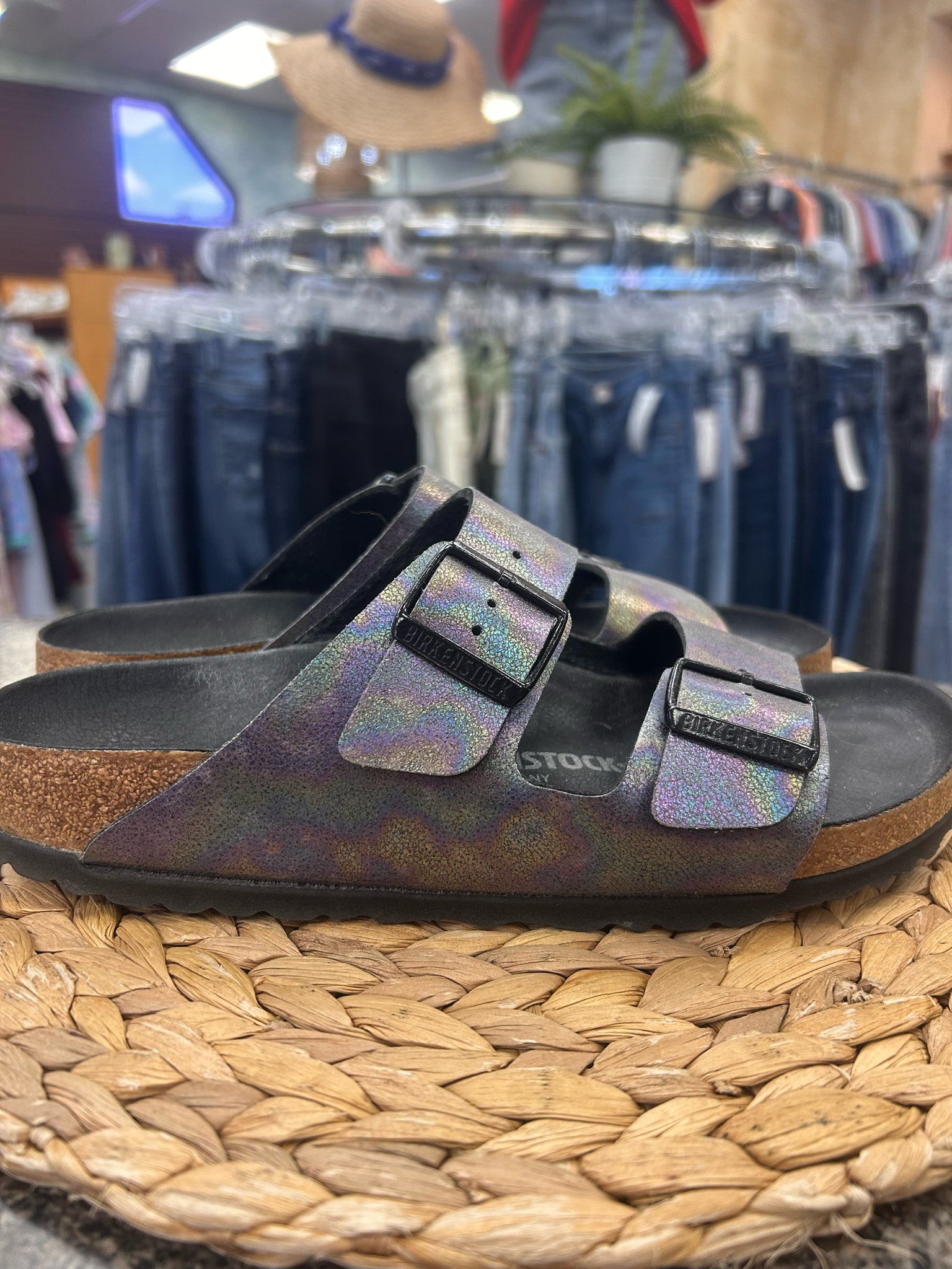 Pre-owned BIRKENSTOCK Metallic Size 9.5 Designer Sandal