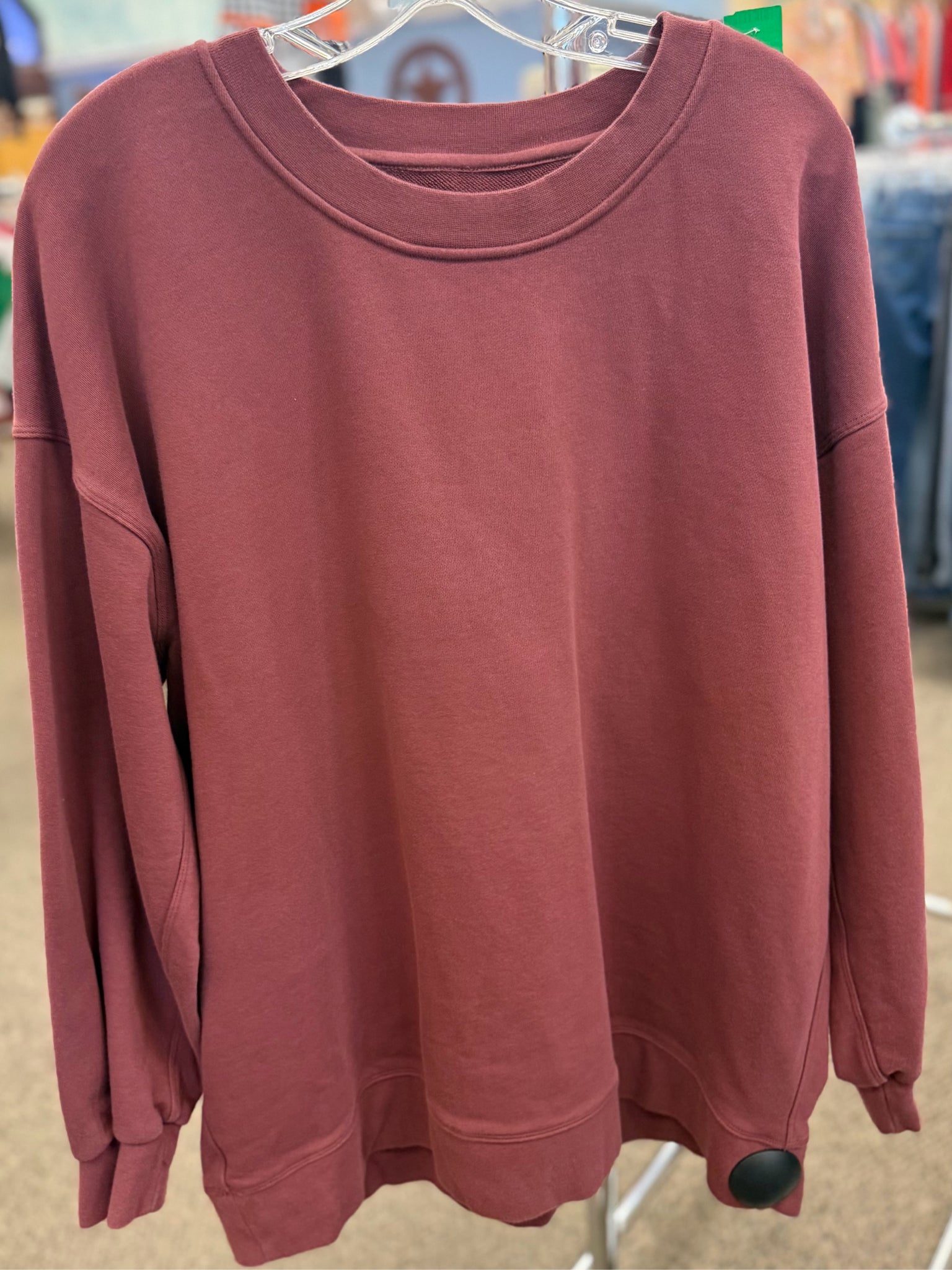 Pre-owned Lululemon Maroon # SIZE XL Long Sleeve Designer Sweatshirt