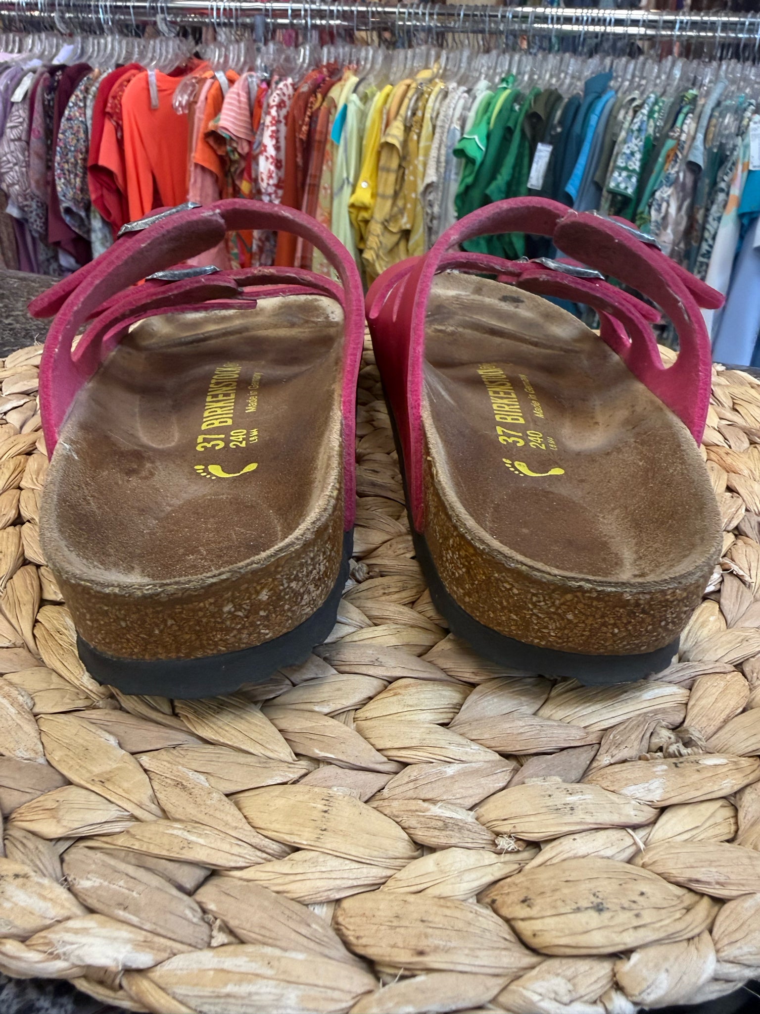 Pre-owned BIRKENSTOCK Hot pink Size 6 Designer Sandal