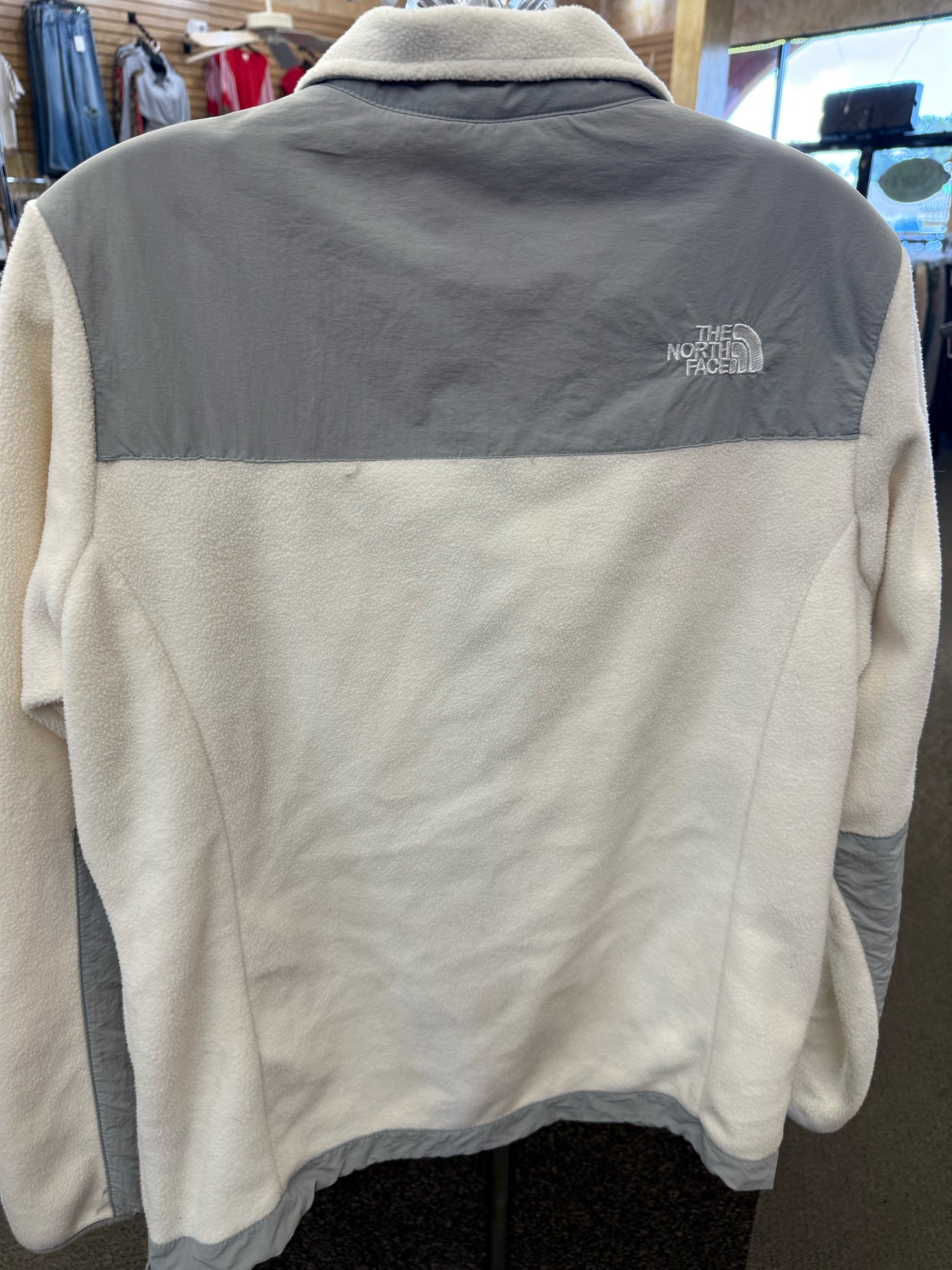 Pre-owned NORTH FACE Gray Off-white Size: M Long Sleeve Designer Light Wt Jacket