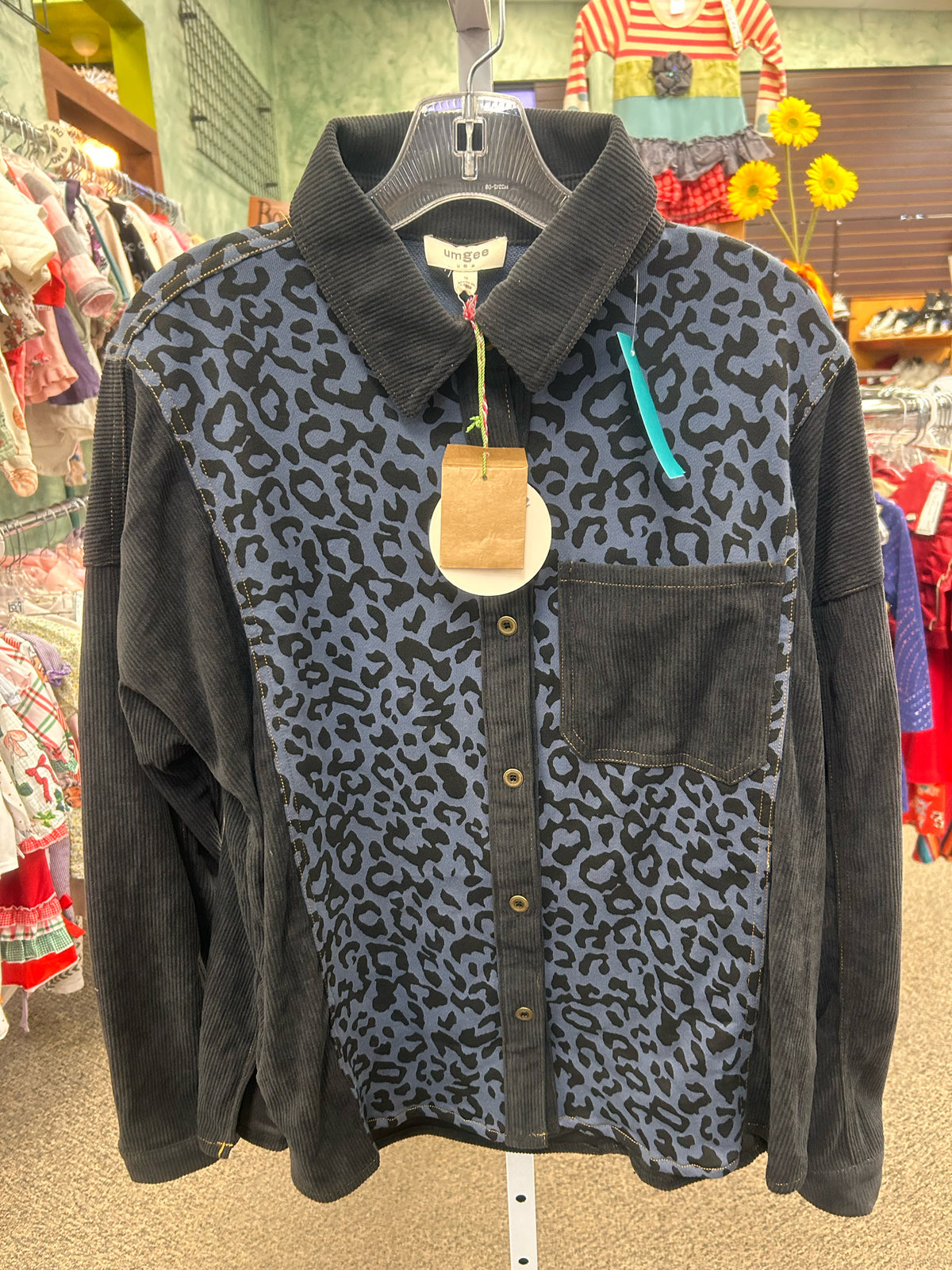 New with Tag UMGEE Navy Blue Size L Long Sleeve Shacket