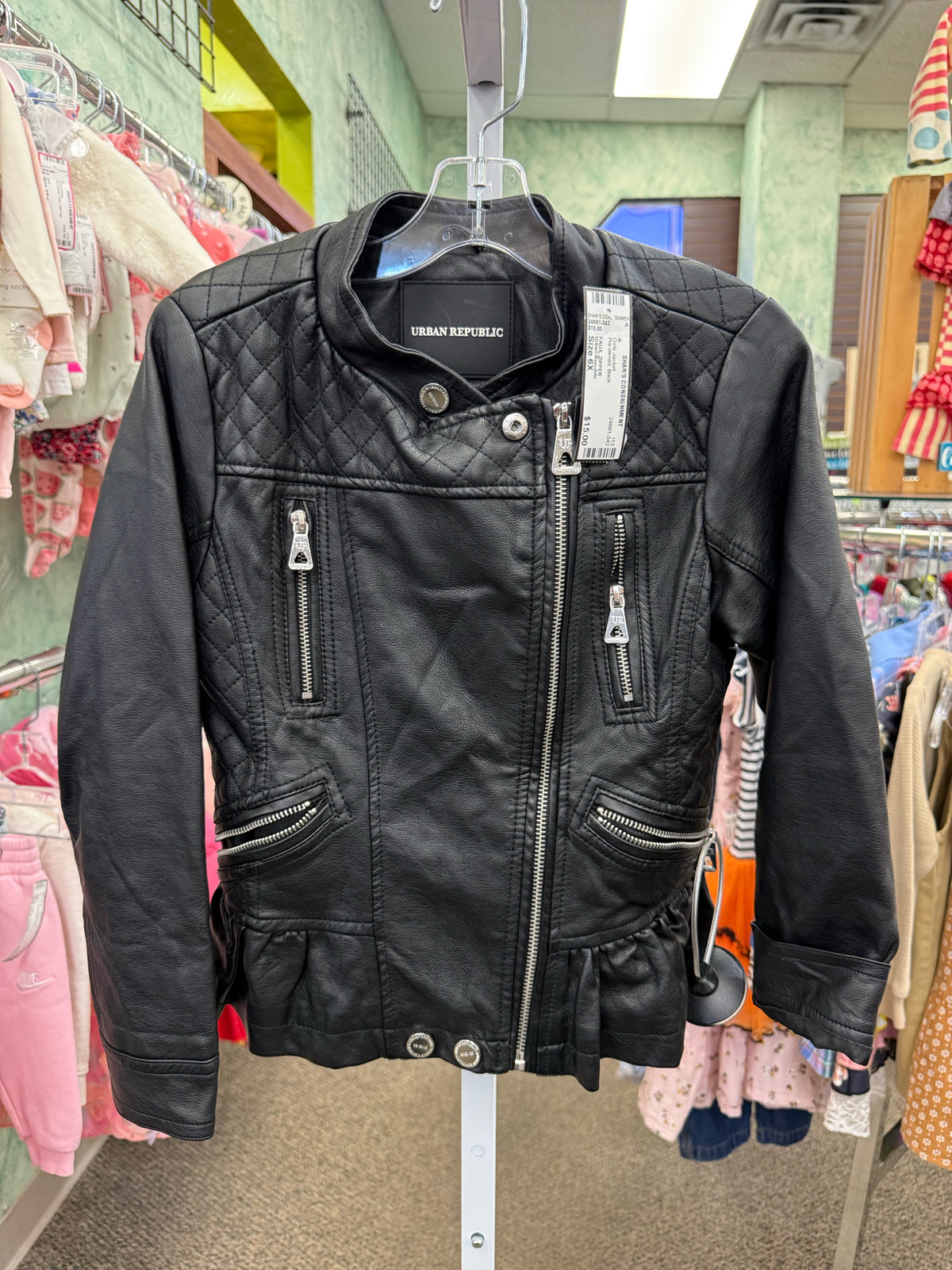 Pre-owned Urban Republic Black Size 6X Girls Jacket