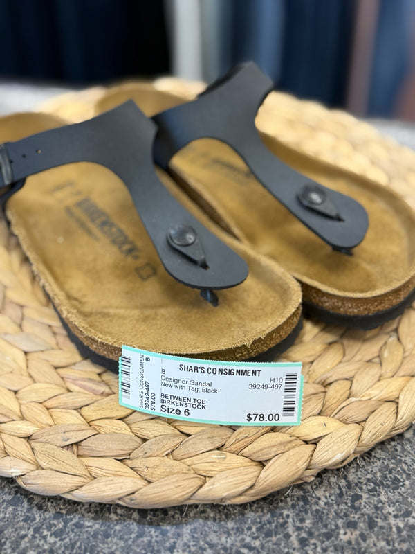 New with Tag BIRKENSTOCK Black Size 6 Designer Sandal