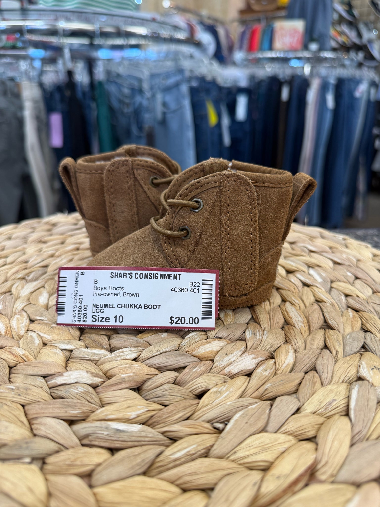 Pre-owned UGG Brown C-SIZE 10 Boys Boots