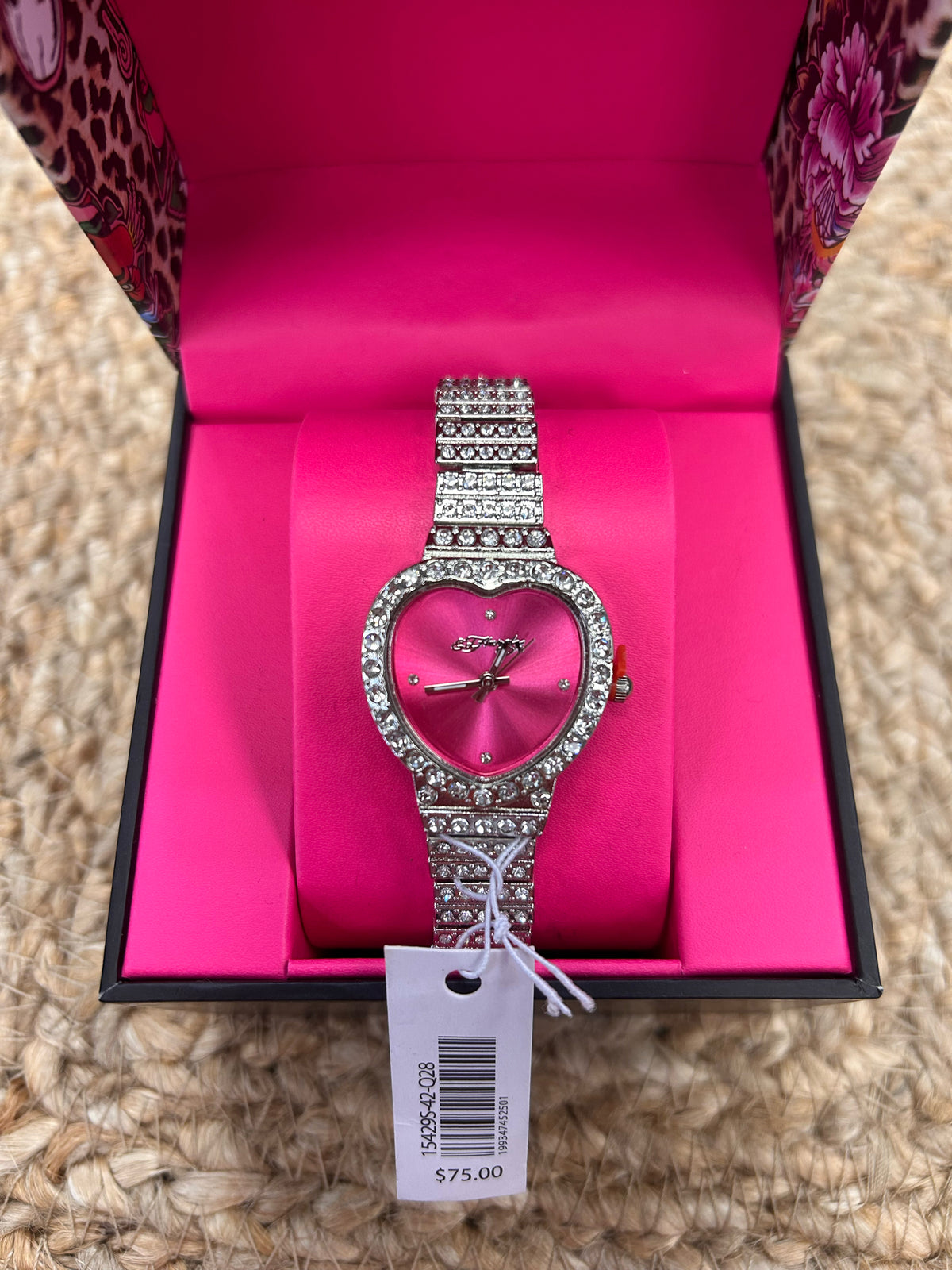 New with Tag ED HARDY Silver Pink Designer Watch