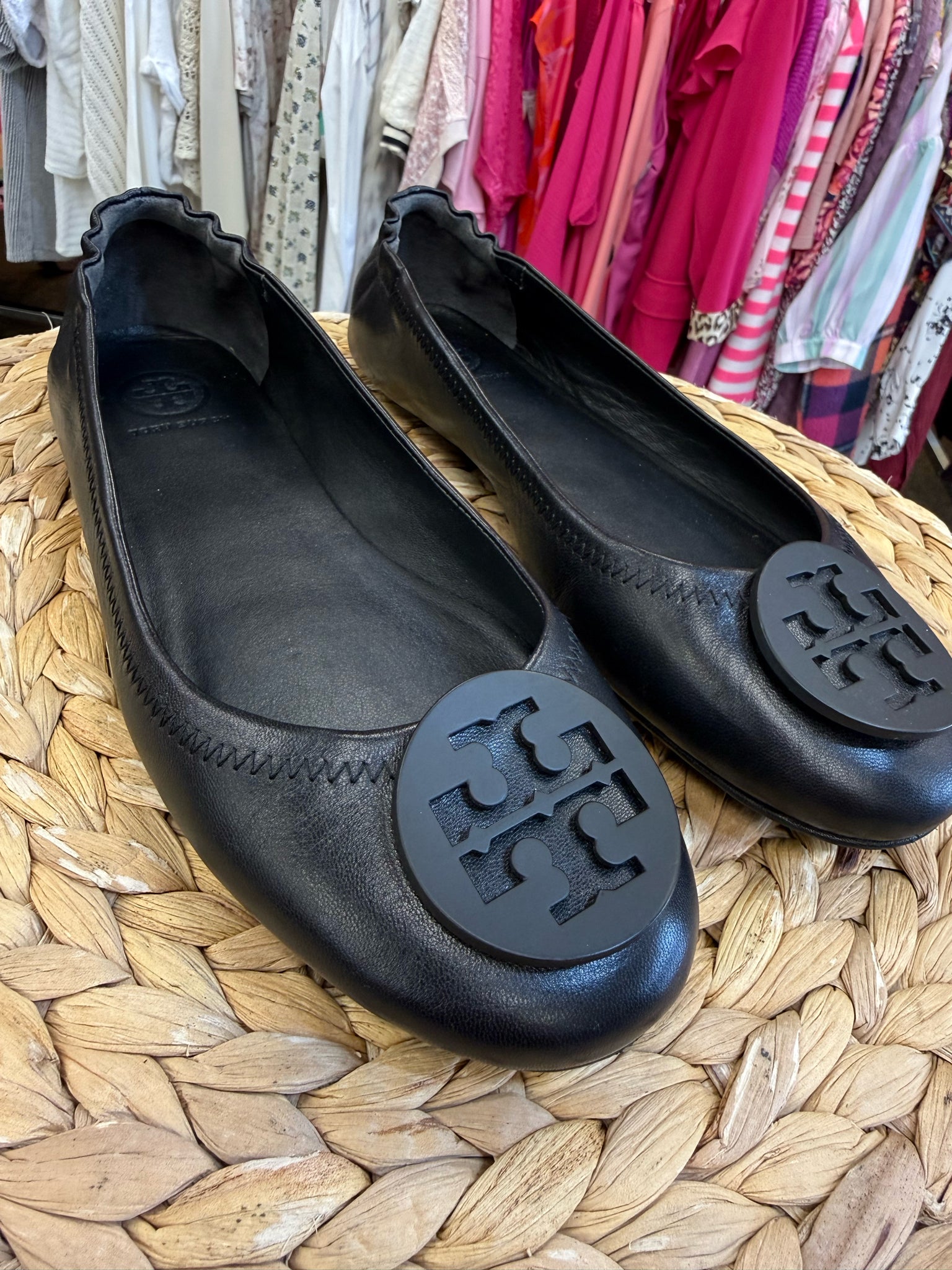 Pre-owned TORY BURCH Black Size 7.5 Designer Shoe