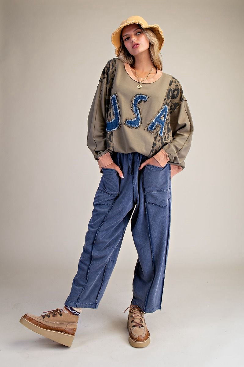New EASEL Navy Size Small Pants