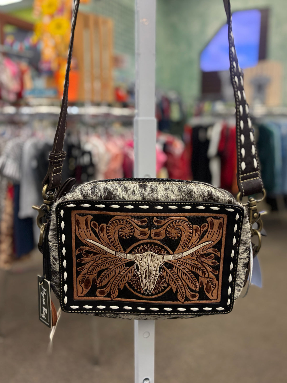 New with Tag Myra Bag Dark brown Cowhide S Shoulder Purse